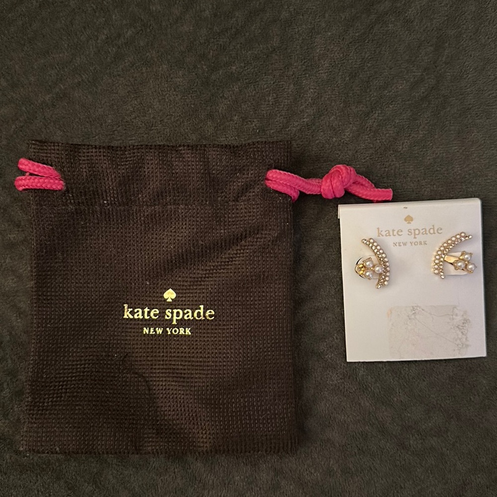 Kate Spade gold and pearl earrings